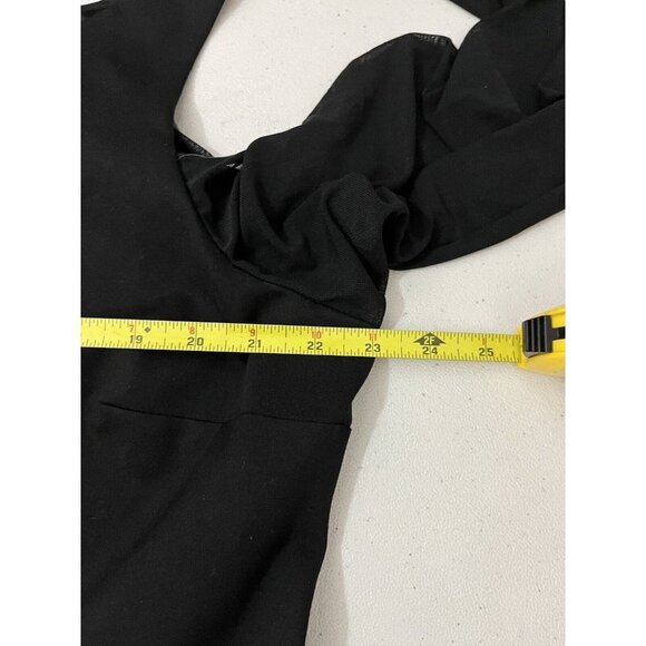 REBEL Wilson X Angels Blouse Sheer Cold Shoulder Black Women 2X - Picture 11 of 12